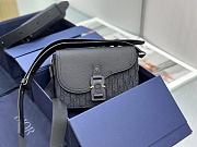 Dior Essentials Mini Saddle Bag With StrapBlack Dior Oblique Size 23 x 18 x 6 cm - 1
