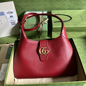 Gucci Aphrodite Medium Shoulder Bag Hibiscus Red Size 39x38x2 cm