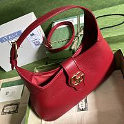 Gucci Aphrodite Medium Shoulder Bag Hibiscus Red Size 39x38x2 cm - 5