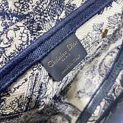 Dior Saddle Bag Blue Toile de Jouy Embroidery Size 25.5 x 20 x 6.5 cm - 4