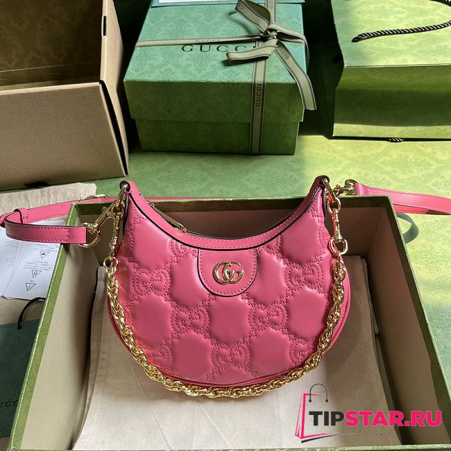 Gucci GG Matelassé Mini Bag 739736 Pink Size 21x14x6 cm - 1