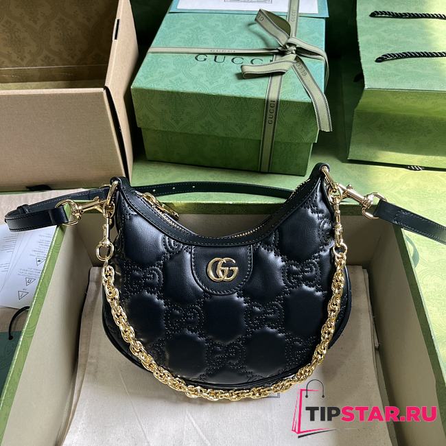 Gucci GG Matelassé Mini Bag 739736 Black Size 21x14x6 cm - 1