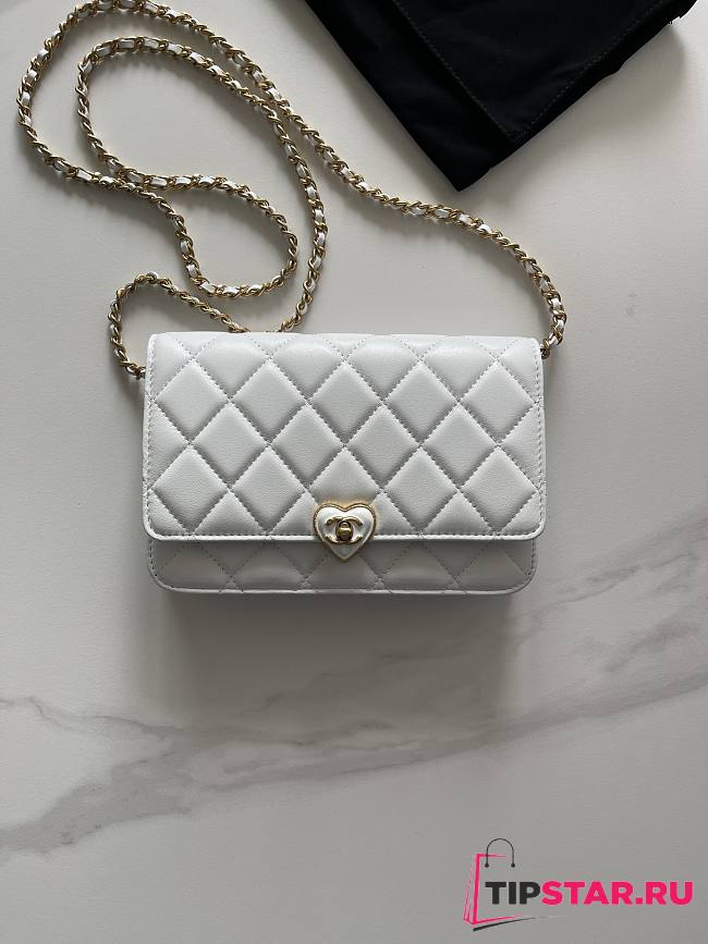 Chanel Wallet On Chain White AP3285 Size 12.3 × 19.2 × 3.5 cm  - 1