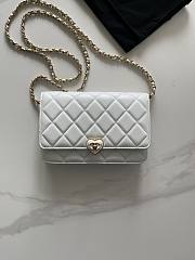 Chanel Wallet On Chain White AP3285 Size 12.3 × 19.2 × 3.5 cm  - 1