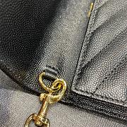 YSL Cassandre Matelassé Flap Pouch In Quilted Grain De Poudre Embossed Leather Black Size 21 X 16 X 3 CM - 3
