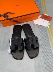 Hermes Oran Sandal Black Lining - 1