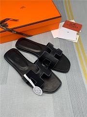 Hermes Oran Sandal Black Lining - 2