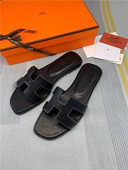 Hermes Oran Sandal Black Lining - 4