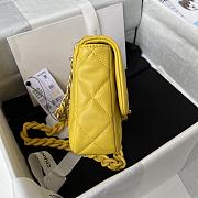 Chanel Mini Flap Bag Shoulder Bag Lambskin AS3205 Yellow Size 13-18-6cm - 2