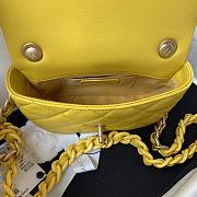 Chanel Mini Flap Bag Shoulder Bag Lambskin AS3205 Yellow Size 13-18-6cm - 3