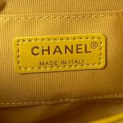 Chanel Mini Flap Bag Shoulder Bag Lambskin AS3205 Yellow Size 13-18-6cm - 4