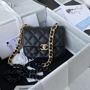 Chanel Mini Flap Bag Shoulder Bag Lambskin AS3205 Black Size 13-18-6cm