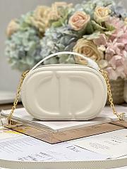 Dior Signature Oval Camera Bag Latte Calfskin with Embossed CD Signature Size 18 x 11 x 6.5 cm - 1