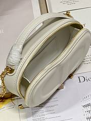 Dior Signature Oval Camera Bag Latte Calfskin with Embossed CD Signature Size 18 x 11 x 6.5 cm - 4