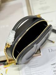 Dior Signature Oval Camera Bag Black Calfskin with Embossed CD Signature Size 18 x 11 x 6.5 cm - 5