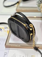 Dior Signature Oval Camera Bag Black Calfskin with Embossed CD Signature Size 18 x 11 x 6.5 cm - 4