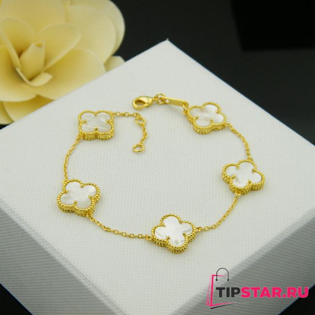 Van Cleef & Arpels Vintage Alhambra Bracelet 5 Motifs Yellow Gold - 1