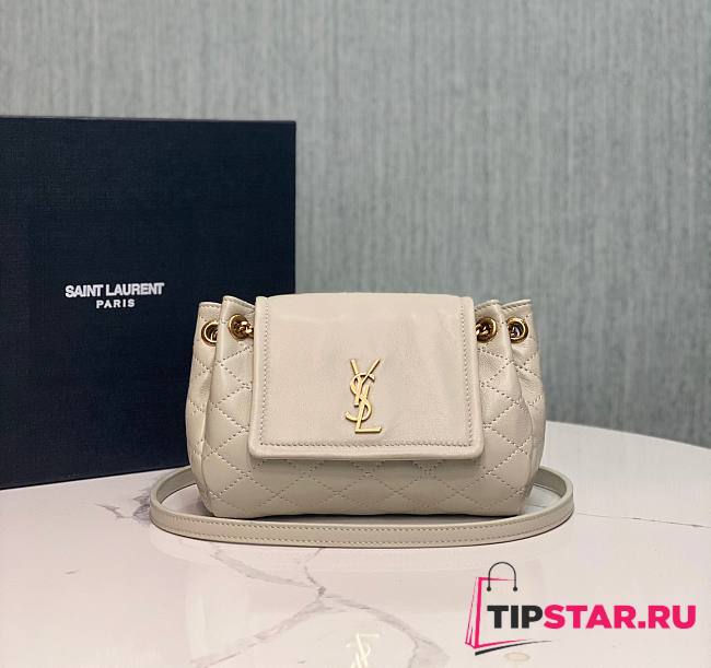 YSL Mini Nolita In Lambskin Blanc Vintage Size 18 X 13 X 6 CM - 1