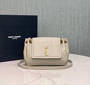 YSL Mini Nolita In Lambskin Blanc Vintage Size 18 X 13 X 6 CM - 1