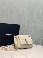 YSL Mini Nolita In Lambskin Blanc Vintage Size 18 X 13 X 6 CM - 5