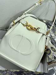 Dior Medium C'est Bag Latte CD-Embossed Calfskin Size 24x10x24.5 cm - 5