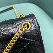 YSL Niki Baby Chain Bag In Crinkled Vintage Leather Noir Size 21 X 16 X 7,5 CM - 2