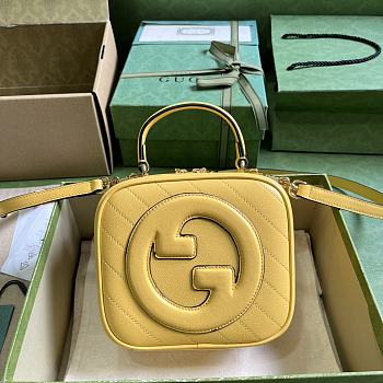 Gucci Blondie Top Handle Bag Yellow Size 17x15x9 cm