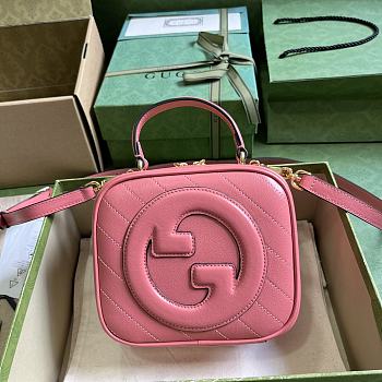 Gucci Blondie Top Handle Bag Pink Size 17x15x9 cm