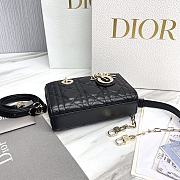 Dior Lady D-Joy Micro Bag Black Cannage Lambskin Size 16 x 9 x 5 cm - 4