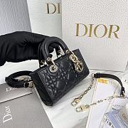Dior Lady D-Joy Micro Bag Black Cannage Lambskin Size 16 x 9 x 5 cm - 3