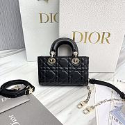 Dior Lady D-Joy Micro Bag Black Cannage Lambskin Size 16 x 9 x 5 cm - 2