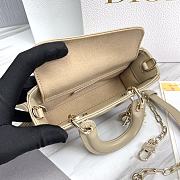 Dior Lady D-Joy Micro Bag Caramel Beige Cannage Lambskin Size 16 x 9 x 5 cm - 5