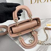 Dior Lady D-Joy Micro Bag Rose Des Vents Cannage Lambskin Size 16 x 9 x 5 cm - 5