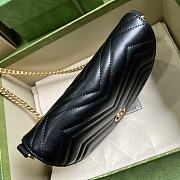 Gucci GG Marmont Matelassé Chain Mini Bag Black Size 20x14.5x4 cm - 5