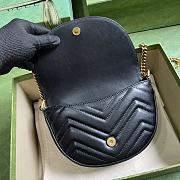 Gucci GG Marmont Matelassé Chain Mini Bag Black Size 20x14.5x4 cm - 3