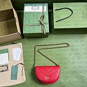 Gucci GG Marmont Matelassé Chain Mini Bag Red Size 20x14.5x4 cm - 2