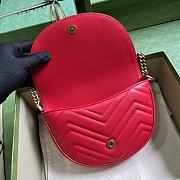 Gucci GG Marmont Matelassé Chain Mini Bag Red Size 20x14.5x4 cm - 3