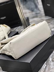 YSL Puffer Medium Chain Bag In Quilted Lambskin Blanc Vintage Size 35 X 23 X 13,5 CM - 4