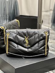 YSL Puffer Medium Chain Bag In Quilted Lambskin Black Size 35 X 23 X 13,5 CM - 1