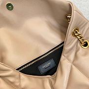 YSL Puffer Medium Chain Bag In Quilted Lambskin Dark Beige Size 35 X 23 X 13,5 CM - 4