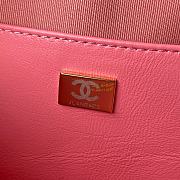 Chanel Heart Bag Lambskin Gold Coral Pink AS3191 Size 16x18x6.5cm - 5