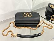 Valentino Loco Calfskin Shoulder Bag Black Size 27x13x6cm - 5