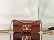Valentino Loco Calfskin Shoulder Bag Gingerbread Size 27x13x6cm - 1