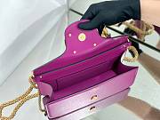 Valentino Loco Calfskin Shoulder Bag Prune Size 27x13x6cm - 3
