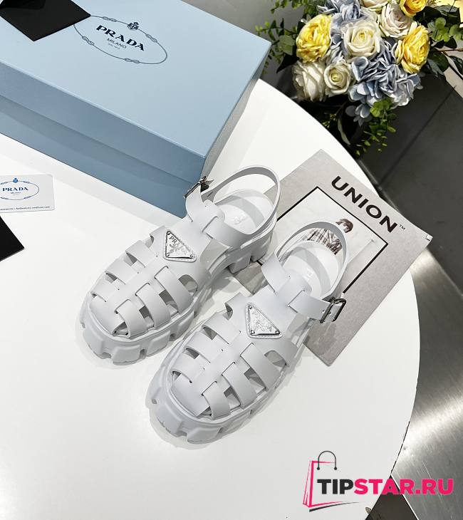 Prada Foam Rubber Sandals White - 1