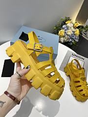Prada Foam Rubber Sandals Yellow - 4