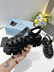 Prada Foam Rubber Sandals Black - 4