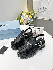 Prada Foam Rubber Sandals Black - 5