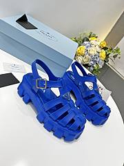 Prada Foam Rubber Sandals Sapphire Blue - 1