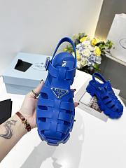 Prada Foam Rubber Sandals Sapphire Blue - 5